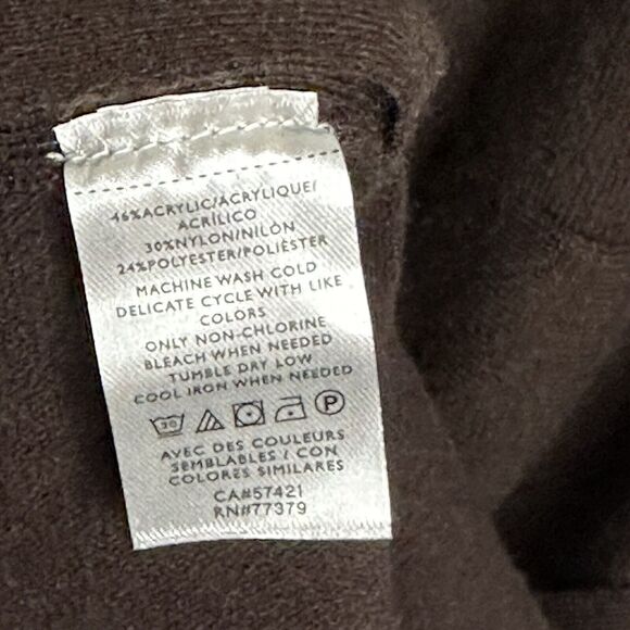 Ann Taylor Sweater Shirt Dress XXL Long Sleeve Button Tie Brown New $178 - Picture 5 of 8